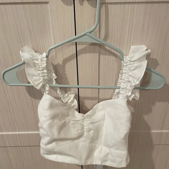 Reformation Pam Linen Two Piece white size 0 NWT New with tags - Picture 7 of 8